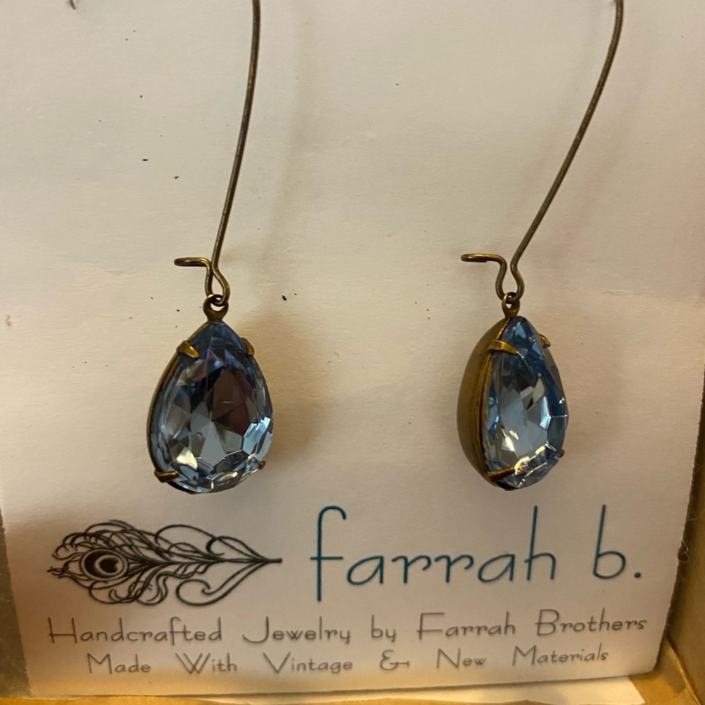 Farrah B blue earrings